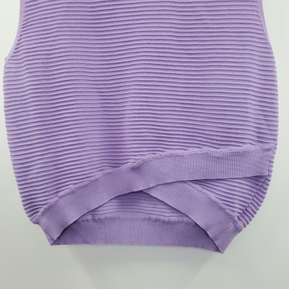 Fashion Nova Put Your Game On Sweater Lavender Ribbed Knit Sleeveless NEW - Picture 3 of 8